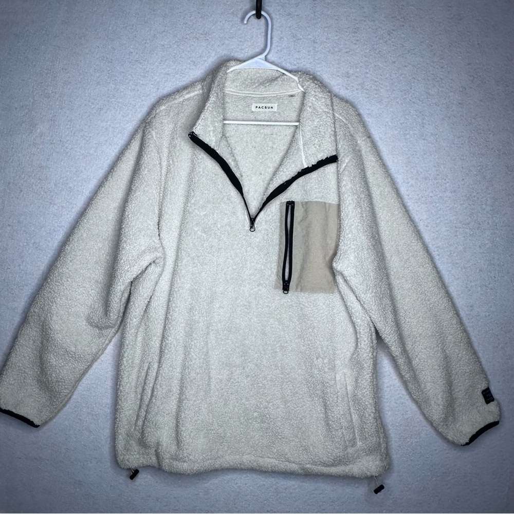 PacSun Sherpa Fleece Half-Zip Pullover – Size XL